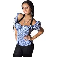 Trachtenland Trachtenbluse Trachten Bluse Liesl Blau