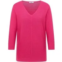 CECIL Strandpullover TOS_Structured V-neck beetroot pink