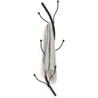 DanDiBo Wandgarderobe Metall Schwarz 93861 Flora Garderobe Wand Garderobenhaken, Flurgarderobe Kleiderhaken Hakenleiste