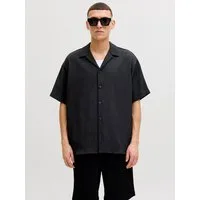 Jack & Jones Kurzarmhemd JJEHARRISON RESORT SHIRT SS SN Materialmix mit Stretch, loose fit