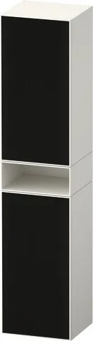 Duravit Zencha Hochschrank Schwarz Linienstruktur & Weiß n/a & Supermatt 400x360x1760 mm - ZE1353L63 ZE1353L63840000