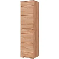 Home affaire Schuhschrank VETRO Mehrzweckschrank, 7 Fächer, Türen L/R montierbar, Griffmulden Kernbuche B/T/H: 50/40/190cm, Fronten aus Massivholz