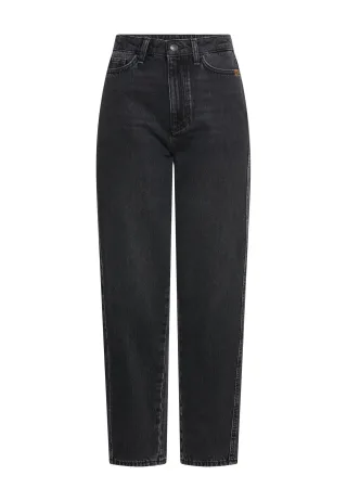 camel active - Barrel Jeans mit Gürtelschlaufen asphalt used - Gr. - 30
