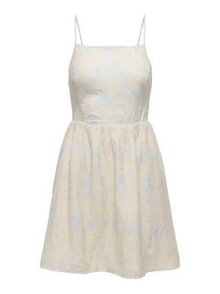 ONLY - ONLELOISE STRAP DRESS OX WVN Ecru - Gr. - M