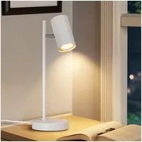 Nettlife Tischleuchte Nachttischlampe Schwarz/Weiß/Gold GU10 mit kabel Schlafzimmer, Schwenkbar 350°, LED wechselbar, Metall Schreibtischlampe Leselampe