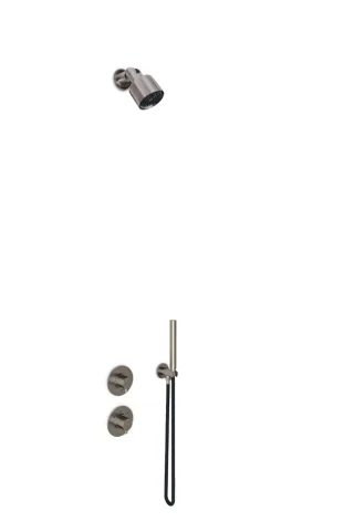 JEE-O slimline 06 Wand-Duschkombination mit Thermostat und Umsteller, dark steel, 800-6489 800-6489