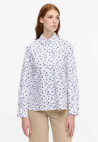 ETERNA - Oxford Shirt Bluse Oxford Langarm navy/mehrfarbig - Gr. - 38/Langarm