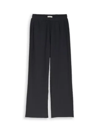 tom tailor kids - Wide Leg Hose mit Struktur coal grey - Gr. - 164
