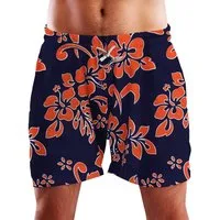 King Kameha Badeshorts Hibiscus Funky Hawaii Bade-Shorts Mesh-Einsatz Verschluss Kordelzug Mit integriertem Mesh-Innenslip für extra Komfort