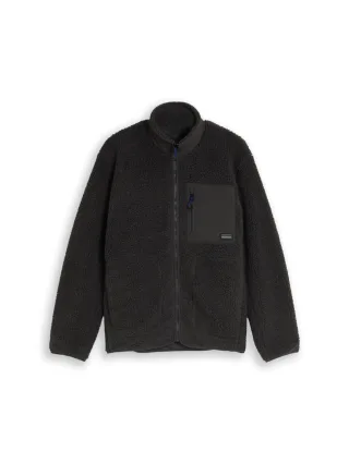 TOM TAILOR Denim - Teddy-Fleecejacke grau - Gr. - S