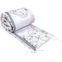 BabyLux Bettnestchen BABYLUX Bettumrandung NESTCHEN Bettnestchen 210 x 30 cm Babybett, 112. Elephanten Coral