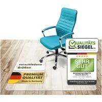 Kaiser plastic Bodenschutzmatte für Hartboden - Bürostuhl Unterlage - Unterlage Schreibtischstuhl, Schutzmatte transparent - rutschfest - Stuhlunterlage Made in Germany