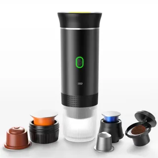 IPRee Portable Wireless Electric Espresso Coffee Machine For Travel Car Home Camping Coffee Maker 3-in-1 Capsule Powder