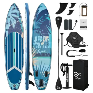 [EU Direct] InnoExpo 350*83*15CM Load 200kg Longer Paddle Board With Seat Large Capacity 3*Fins Stable SUPBoard For Solo