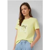 s.Oliver Kurzarmshirt T-Shirt Baumwoll-T-Shirt mit Frontprint und Pailletten
