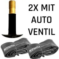 KENDA Fahrradschlauch Schlauch, 14 Zoll, (Doppelpack, 2-St), Fahrradschlauch 12 - 29 Zoll Auto Schrader Dunlop Französisches Ventil
