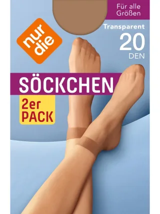 NUR DIE Damen Söckchen 20 DEN 2er Pack