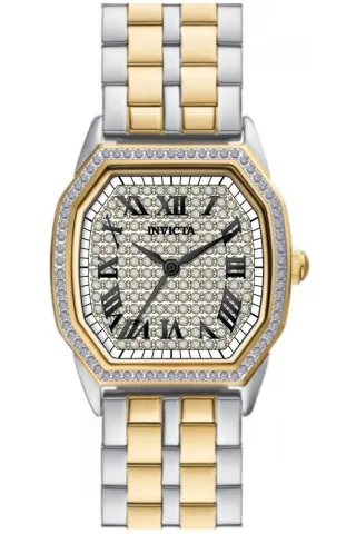 Invicta Wildflower 50080 Damenuhr - Quarzwerk - Edelstahl mit silbernem Zifferblatt - 27 mm