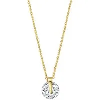 Fascination by Ellen K. Kette mit Anhänger Gold 333 mit Zirkonia weiß 10mm