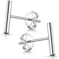 Materia Paar Ohrstecker Damen Silber Stabohrstecker filigran SO-352-Silber, 925 Sterling Silber