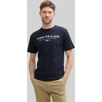 TOM TAILOR T-Shirt T-Shirt (im Einserpack) T-Shirt aus Baumwolle mit Logo-Print