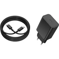 LA CUTE 25W USB-C Schnellladegerät mit 2m Kabel für Samsung & iPhone Smartphone-Ladegerät (3000,00 mA, Schnelllade-Set: 25W Ladegerät mit 2m Typ-C Ladekabel, 25W Ladegerät mit 2m USB-C Kabel für Samsung und USB-C Geräte, 25W Schnellladegerät, sicher 