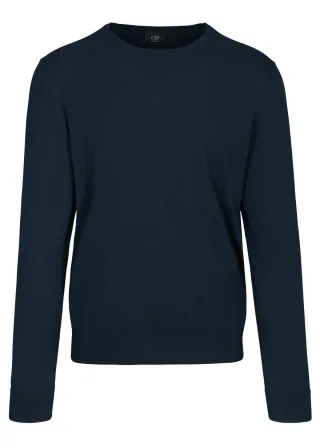 COMMANDER Finest Clothing - Rdh.-Pullover, uni dark navy - Gr. - 3XL
