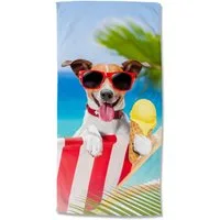 good morning Strandtuch Diesel, Velours (Packung, 1-St), Kinder Strandtuch, Mikrofaser, Velours, saugfähig, weich, Strand, Hund