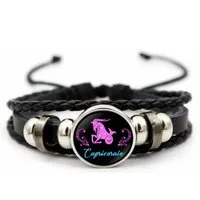 Stelby Armband mit Gravur Armband Sternzeichen Steinbock mit 3D Gravur im Glas (Weihnachtsgeschenk, Geburtstagsgeschenk, Valentinstaggeschenk, modern, minimalistisch), langlebig, pflegeleicht, unisex