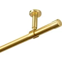 iso-design Gardinenstange Set zur Montage an der Decke mit 20 mm Durchmesser 1-läufig, Ø 20 mm, 1-läufig, Deckenmontage, geschraubt, Aluminium, Variabler Deckenabstand