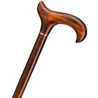 Stockshop Gehstock Design Gehstock EXCLUSIV KIRSCHBAUM, eleganter Derbygriff und Stock