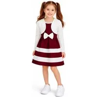 Girls Fashion A-Linien-Kleid Elegantes Mädchenkleid mit Bolero K241