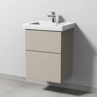 Sanipa 3way Waschtischunterbau zu Villeroy & Boch Subway 2.0 Waschtisch mit 2 Auszügen, Kaschmir-Mat SP6101U