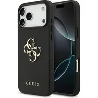 Guess Backcover Guess Big 4G Logo Hülle Grained Apple iPhone 17 Pro Max - Schwarz