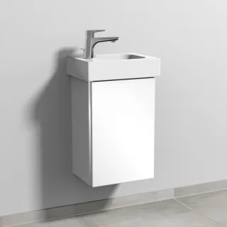 Sanipa 3way Waschtischunterbau zu Geberit iCon Waschtisch mit 1 Tür, Weiß-Glanz BS65878