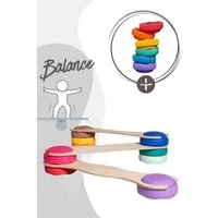 Stapelstein Spielcenter Balance Board Set inkl. Stapelstein 6er Set Rainbow Classic