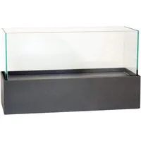 VIVANNO Windlicht Fiberglas CANDELITO Rechteckig - Anthrazit Matt (1 St), 50x20x29 cm