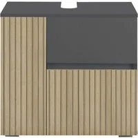 Home affaire Waschbeckenunterschrank Wisla Siphonausschnitt, Push-to-open-Funktion, Breite 60cm, Höhe 55 cm