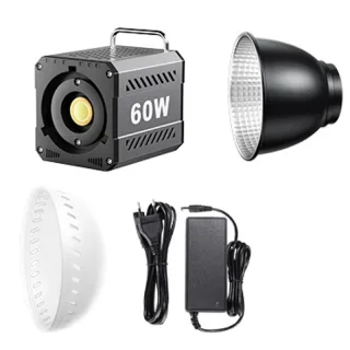 ZU60 60W COB Video Dimmable Light 2700-7500K Handheld Photographic LED Light for Photo Studio Film Camera Shooting Live