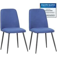 Albatros International Esszimmerstuhl Esszimmer Stühle 4 er Set BONO, Stuhl Stühle Esszimmerstühle, Küche (2er Set, Blau, Stoff Bezug), Küchenstuhl Küchenstühle Essstühle für den Esstisch Ess Stühle