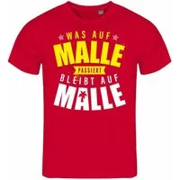 deinshirt Print-Shirt Herren T-Shirt Was auf Malle passiert Funshirt mit Motiv