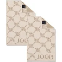 JOOP! Handtuch 2 Stück Joop! Gästetuch Cornflower 1611-36 Creme 30x50, Walkfrottier (2-St), Baumwolle