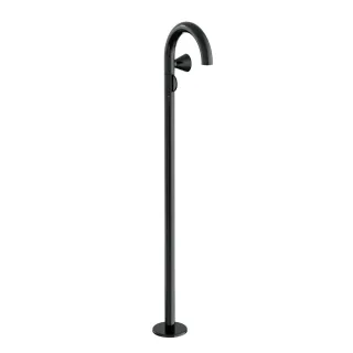 VitrA Liquid Einhebel-Waschtischmischer Bodenmontage Griff rechts H: 115 Schwarz Hochglanz,A4277539 A4277539