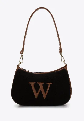 Wittchen Damen-Baguette-Handtasche mit Kunstfell, klein