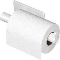doporro Toilettenpapierhalter Klopapierhalter moderner Klorollenhalter aus Edelstahl Lino-02, seitlichen Haken, bohrfreie Montage