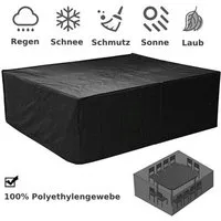 Melko Gartenmöbel-Schutzhülle Abdeckplane für Rattan Gartenmöbel 180x120x95 cm Schutzhülle (Stück, 1-St., Plane), mit Kordelverschluss