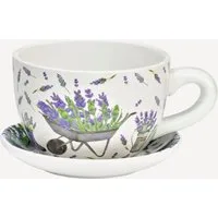 Seyila Home Pflanzkübel Pflanztasse aus Keramik mit Unterteller,Blumentopf