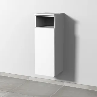 Sanipa 3way Mittelschrank mit 1 Tür und 1 offenem Fach, Weiß-Soft, BR13043 BR13043