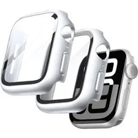 SmartUP Smartwatch-Hülle 2X Hülle für Apple Watch 11 42mm 46mm Case Cover Schutzglas Display 9H Für Apple Watch Serie 11, kompletter Rundumschutz