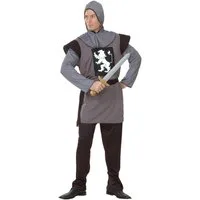JADEO Kostüm Ritter-Kostüm Mittelalterlicher Waffenrock grau
